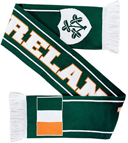 Euroscarves National Soccer High-Definition-Strickschal, grün, weiß, orange, fits all