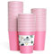 Jinle Lot de 60 gobelets en carton jetables biodégradables et compostables pour fête, anniversaire, bricolage - Rose - 266 ml