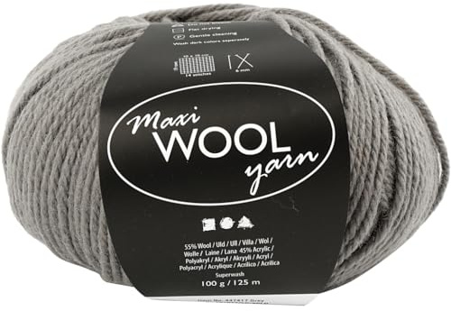 Wolle,Grau,L:125m,100g/1Knäuel