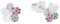 Prinzessin Lillifee Ohrstecker 925 Sterling Silber Mädchen Kinder Ohrschmuck, mit Zirkonia synth., 0,8 cm, Silber, Blume, Kommt in Schmuck Geschenk Box, 2027898