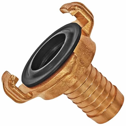 Schnellkupplung aus Messing mit Schlauchtülle Außendurchmesser 40mm für 1 1/2 Zoll Schlauch Anschluß Klauen Kupplung Bajonett Verschluss Wasser Garten Adapter für GEKA GK Gardena