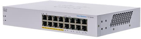 Cisco Switch non gestito Business CBS110-16PP-D | GE a 16 porte | PoE parziale | Protezione a vita limitata (CBS110-16PP-D)