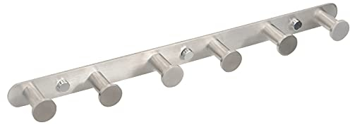 SOMDARHK Coat Hooks Wall Mounted, Heavy Duty Coat Rack for Wall, Stainless Steel Bathroom Wall Hanger - 6 Door Hooks for Hanging Clothes,Towels & Robes,Hats,Keys