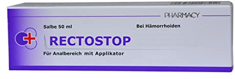 Hemoriden Pflegesalbe, bei Hämorrhoiden mit Applikator, Kräuter: Hamamelis, Rosskastanie, Zink, abschwellend, creme, zäpfchen, akut, bestzeller, rectostop ultra cream 50ml