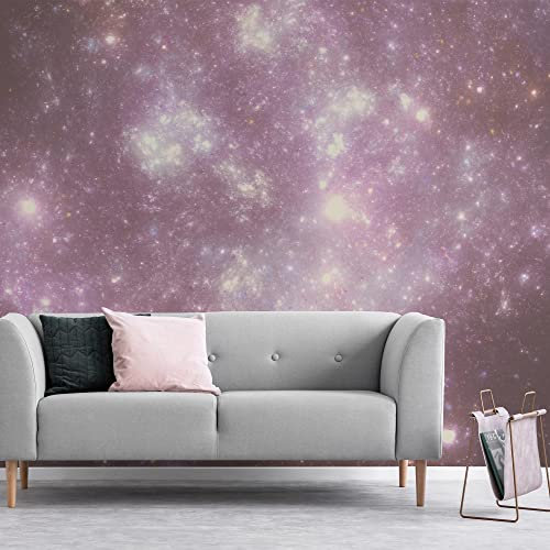 Art For The Home Constellation Dream Lilac Wall Mural - Paste The Wall - Lilac/Purple Wall Mural - Traditional Constellation Celestial Novelty Design - Feature Design - Cover for Small Cracks