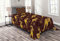 ABAKUHAUS Australien Tagesdecke Set, Gepunkteten Muster Kangaroos, Set mit Kissenbezügen Waschbar, 170 x 220 cm, Dunkelgelb und Maroon