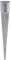 TRIBECCO Manicotto per legni rotondi, zincato a caldo, supporto per pali, rotondo, manicotto a terra, ancoraggio, in acciaio, argento, ancoraggio a terra per recinzioni, palizzate (fi 140 mm/900 mm)