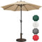 Yaheetech Sombrilla Patio Exterior con 10kg Pie de Sombrilla 270cm Φ44 x 32 cm/Beige