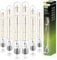 LUMILED T30 E27 Vintage LED Lampe 8W (Entspricht 75W), 880 Lm transparentes Glas Leuchtmittel Röhr 3000K Warmweiß Licht Traditionelle Retro Birne, Filament 360° Glühbirnen, Fadenlampe 6er-Pack