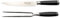 Katana Saya Carving Knife and Fork Set, VG-10 Damascus Steel, Pakkawood Handles, Silver