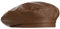 LIERYS Classic Leder Damenbaske - Elegante Form - Schafsleder-Baskenmütze mit Viskosefutter - Damen - Made in Italy braun One Size