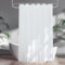 EurCross Rideau de Douche 180x200 cm Imperméable Blanc,Tissu Anti-Moisissure avec 12 Crochets Lavable pour Salle de Bain
