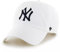 47 MLB Mütze, weiß, Team-Farbe, Primär-Logo, zum Aufräumen, verstellbarer Riemen, Einheitsgröße für Erwachsene, New York Yankees, Einheitsgr��e