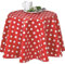 Wachstuch Tischdecke abwaschbar Gartentischdecke Viele Größen und Designs, wasserabweisend, abwischbar, ÖkoTex (Punkte- Rot Weiß- 01150-01, 160x140 cm)
