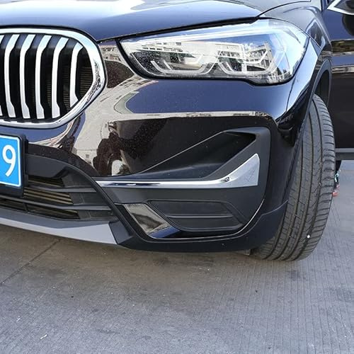OuyOo Auto Nebelscheinwerfer Verkleidung ABS Auto Styling für BMW X1 X2 F47 F48 2020-2021 Nebelscheinwerfer Licht Dekorative Aufkleber Auto Dekoration