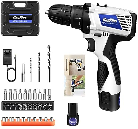 Akkuschrauber 12V Akku Bohrschrauber Set Professional AQkkuschrauber Klein Akkubohrer mit 1 Akkus und Ladegerät 1,3Ah, 45Nm Drehmoment, 18+1 Drehmomenteinstellung, Mini Akkuschrauber für Reparatur DIY