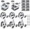 Vegena 8 Pieces Shower Door Rollers, Sliding Shower Doors Wheels, 23mm Shower Door Twin Rollers, for Shower Enclosure, Shower Room, Shower Screen Parts Replacement(4 Top and 4 Bottom Rollers)