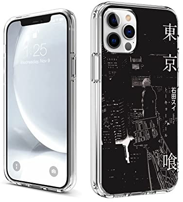 CHENQIAOHU Kompatibel mit iPhone 12 Hülle iPhone 12 Pro Hülle, Ganzkörperschutz Stoßfest Schutzhülle Clear Case Slim Thin Cover (Anime-Tokyo-Ghoul-Comic-8)