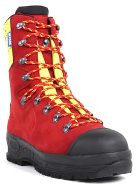 HAIX Schnittschutzstiefel/Schnittschutzschuhe Protector 2.0 in KOX Edition mit Gore-Tex Rot/Gelb Größe 38