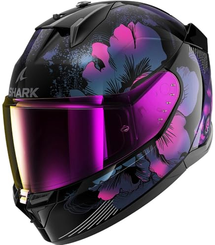 SHARK, Casco Moto Integrale D-SKWAL 3 MAYFER Black/Purple KVX