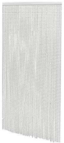 TouTToNG Kette Vorhang Türvorhang für Raumteiler, Aluminium Tür Bildschirm Fadenvorhang 90 x 210 cm Kette Fliegengitter Kettenvorhang Fadengardine für Insektenschutz Schädlingsbekämpfung, Grau