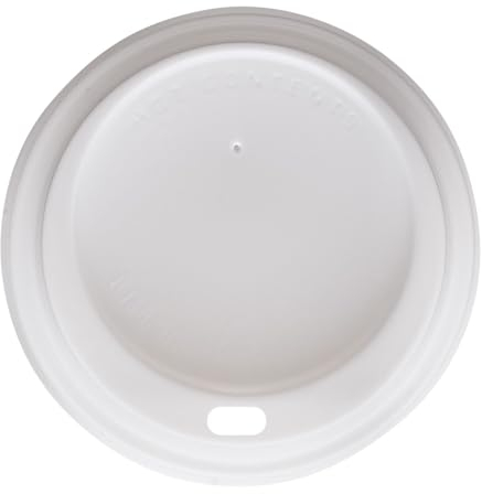 GoCoPack Sip Lids for Paper Coffee Cups: Pack of 100 Plastic White Sip Lids to Fit Standard 8oz Paper Cups