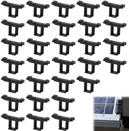 30 Stück Solarpanel Wasserablauf Clips, 35mm Solarpanel Schlammentfernungsclip PV Modul Wasserablauf Clips, Solarmodul Reinigungsclips, Entwässerung Clips für Photovoltaik Panel
