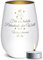PR Print Royal Weißes Windlicht mit Gravur - Für die liebste Patentante - mit Name Personalisieren - Geschenk für für Patentante | Individuelle Gravur inkl. Teelicht, 450 ml, Innen Gold