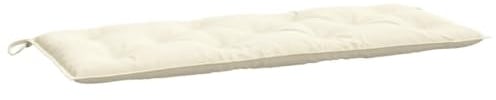 vidaXL Gartenbank-Auflage Creme 120x50x7 cm Oxford-Gewebe