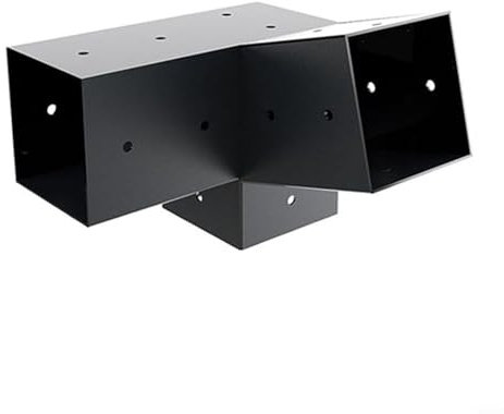 HOHOVYVY Supporti per pergola, staffe per pergolato con inclinazione, montaggio a parete per tetto con hardware per gazebo in veranda da 4 x 4 pollici (A)
