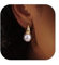 Dochais Perlen Ohrringe 14K Gold für Damen und Frauen,14Kt Weißgold Plattiert Ohrstecker, Hängende Perlenohrringe Creolen mit Perle 10mm, Ohrringe Hypoallergene Schmuck Gold&Silber