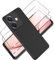 Custodia per OPPO A40/ A40m /A60 5G Cover, Vetro Temperato Pellicola Protettiva Case Custodia Matte Sottile in TPU Morbido, Cover Protezione Anti-Caduta- Nero