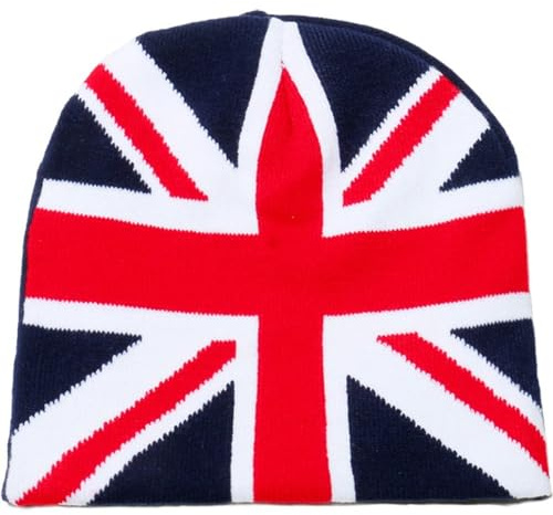Ericetion Beanie-mütze Für Männer Und Frauen, Britische Flagge, Bedruckt, Winter-thermomütze, Weich, Warm, Gestrickte Mützen, Totenkopf-Kappe, Strickmützen