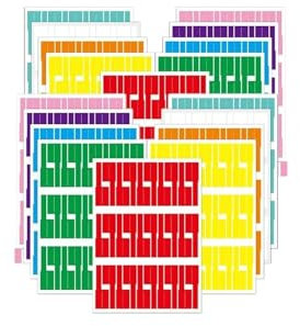 JMORCO Cable Labels 600Pcs/20 Sheets Cable Labels Wire Marking Network Waterproof Printer Sticker Organizer A4 Self-Adhesive Label Cable Tags