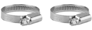 Gardena Schlauchschelle: Stahl-Schlauchklemme zur Schlauchbefestigung, Spannbereich 25-40 mm (1 Zoll), Bandbreite 9 mm, Schneckengewinde (7193-20) (Packung mit 2)