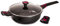 Baumalu - Sauteuse avec Couvercle Granit Pro Céramique - Fonte d'Aluminium - Tous Feux dont Induction - Intérieur Céramique Fusion Pro Effet Pierre Sans PFOA ni PFAS - Manche Amovible - Ø28cm - Noir