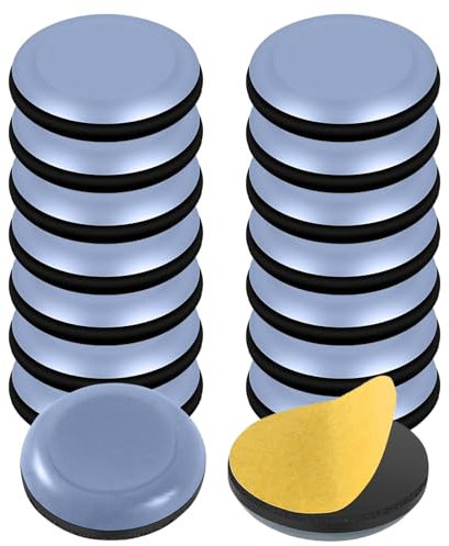 GUIGA 16 Pezzi Scivoli per Mobili, di Scivoli Rotondi Autoadesivi per Mobili per Spostare Mobili Pesanti, Aiutare il Trasloco, Organizzare Uffici (25mm)