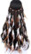 CATOR Serre-tête à plumes style bohème hippie avec pampille Bandeau bohème avec plumes indiennes style hippie années 1920 - Accessoire tribal pour bal masqué pour femme et fille