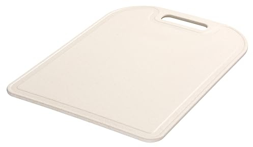 GastroMax Schneidebrett 35x25 cm BIO | Beige | Kunststoff-Schneidebrett mit Griff | Schneiden von Gemüse, Obst, Fleisch und Käse | Lebensmittelsicher | Küche Verwendung | L1 x W35 x H25 cm