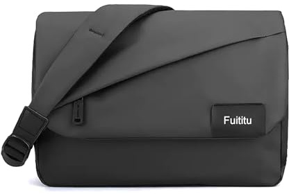 Fuititu Men's Bags Shoulder Bag Laptop Bag High-Quality Messenger Bag for Men and Women Grau