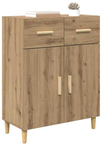 vidaXL Sideboard Artisan oak 34 x 69.5 x 89 cm Engineered wood, Elegant Living Room, Rectangular Wooden Sideboard, Modern Storage Cabinet, Functional Furniture, Household Organizer