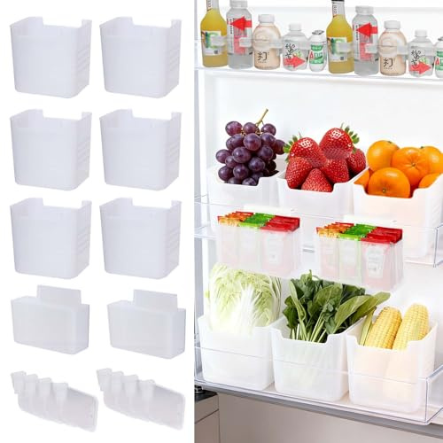 WRENYZK 16 Refrigerator Door Organizer, Fridge Side Door Storage Containers
