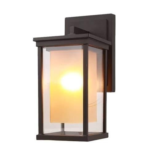 MXLDZHLW Lampadari,Da da Parete Semplici All'Aperto Impermeabile a Prova Di Ruggineda da Parete Esterna con Vetroaltator Portico, Garage, Patio, Corridoio (35 * 20Cm)/ Colore/28 * 17 cm