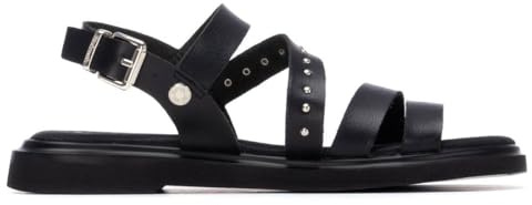 REFRESH - Sandalen Damen Schwarz - Bequeme und vielseitige Schuhe - Casual Mode - Modell 17519503 (Größe 39)