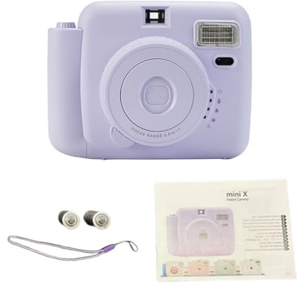 Andoer Instant Film Camera One-Click Operation Auto Flash 62 X 46mm Print for Student Travel Outdoor Photography