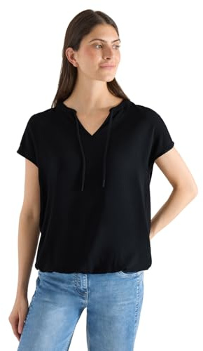 Cecil Damen Kurzarm Bluse mit Strukturmix