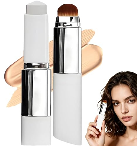 XINCHEN Faccelove Foundation Stick mit Pinsel,Color Changing Foundation mit LSF 15, 2026 Neu 2-in-1 Farbwechselnder Fondotinta Coreano,Korean Foun Dation Makeup für Alle Hauttypen - Natürliche Farbe