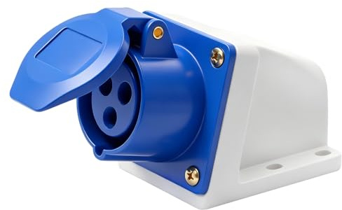 32AMP Blue Industrial Socket with Cover Female to Female for Industry