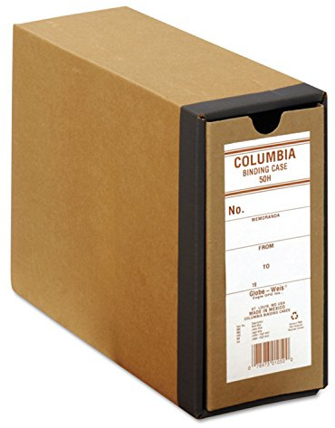 Globe-Weis Columbia Binding Case, Letter Size, High Arch, Each (B50H),Kraft