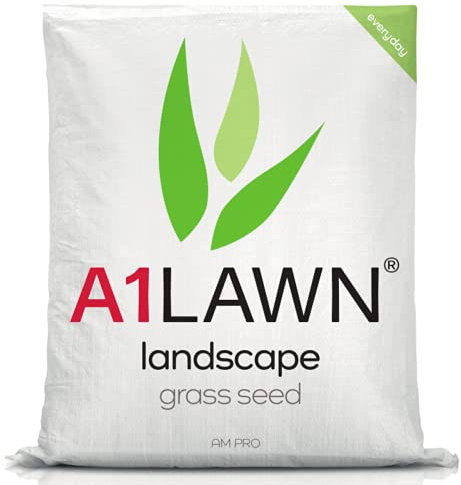 A1 Lawn Landscape Grass Seed, 15kg (420m2) - High Coverage & Fast Growing Lawn Seed, Ideal for Playing Fields & Large Areas, Child & Pet Friendly, High Coverage UK Quality DEFRA Approved (AMPRO27)